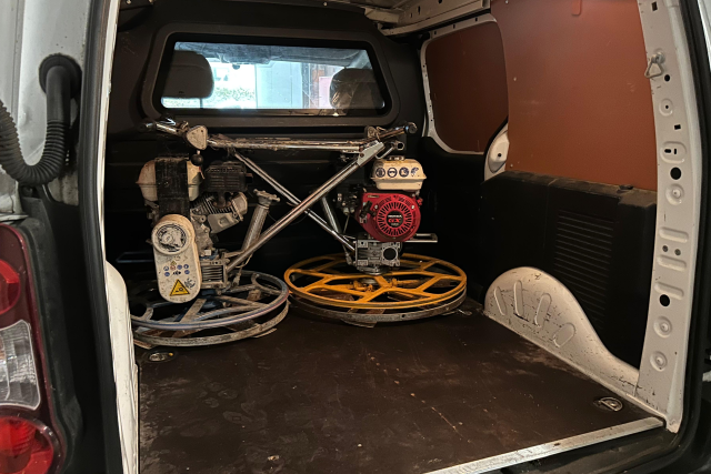 Finition du béton à l’hélicoptère